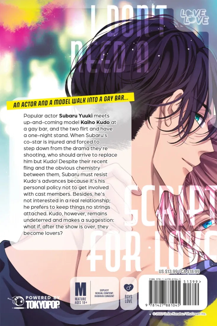 I Don't Need a Script for Love US - Paperback / softback