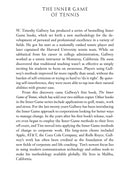 The Inner Game of Tennis