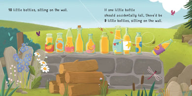 Ten little bottles ...sitting on the wall GB - Board book