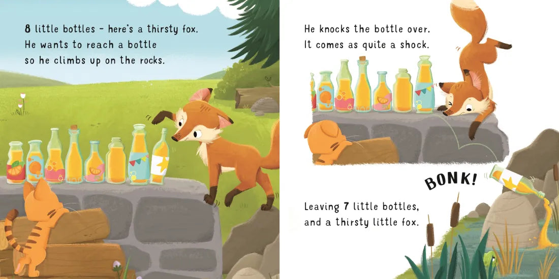 Ten little bottles ...sitting on the wall GB - Board book
