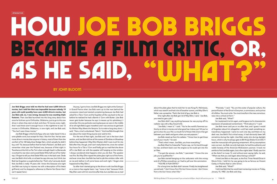 Joe Bob Goes to the Drive-In (Updated Edition) US - Hardback
