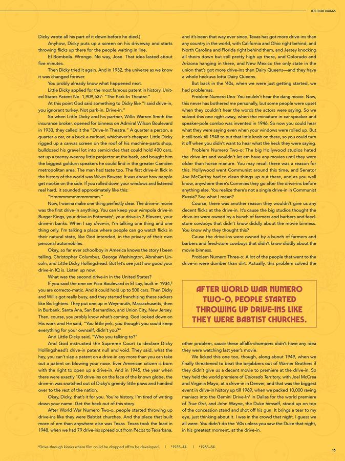 Joe Bob Goes to the Drive-In (Updated Edition) US - Hardback