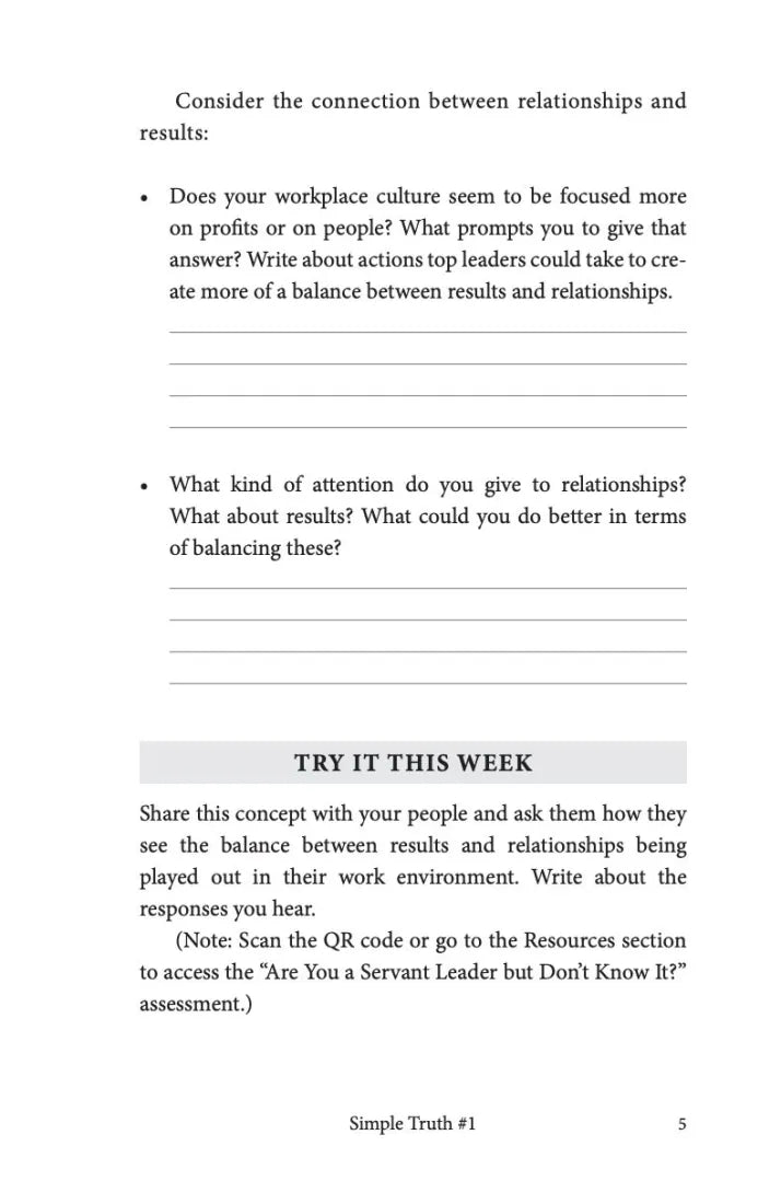 Simple Truths of Leadership Playbook US - Hardback