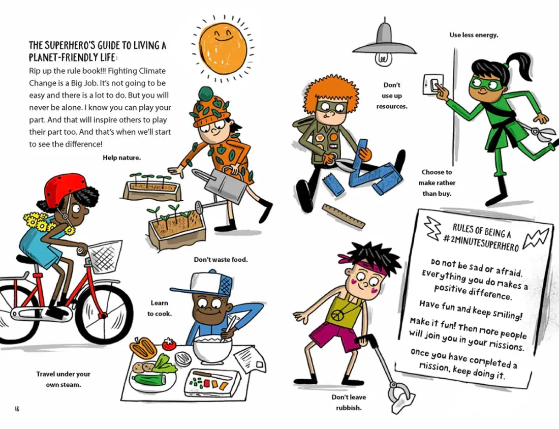 Kids Fight Climate Change: Act now to be a #2minutesuperhero US - Hardback