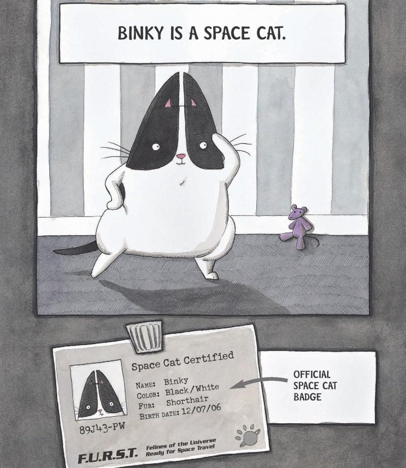 A Binky Adventure #01 Binky the Space Cat (Ashley Spires)-Fiction: 幽默搞笑 Humorous-買書書 BuyBookBook