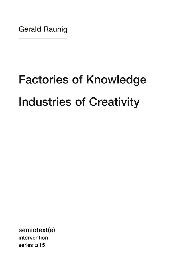 Factories of Knowledge, Industries of Creativity-Philosophy-買書書 BuyBookBook