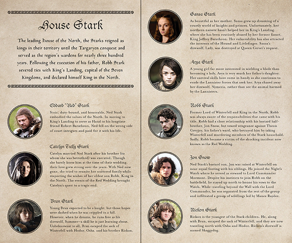 Game of Thrones: House Stark Hardcover Ruled Journal (Large) inside page 2