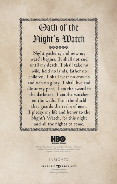 Game of Thrones: The Night's Watch Hardcover Ruled Journal inside page 3