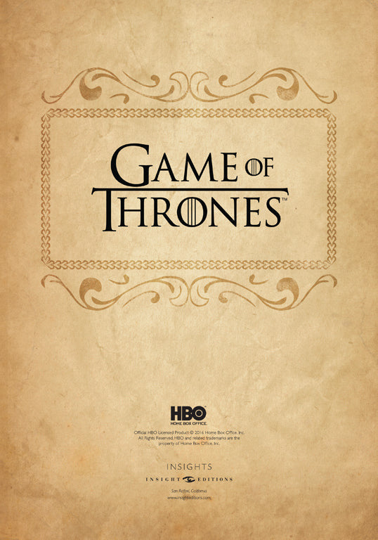 Game of Thrones: Deluxe Hardcover Sketchbook inside page 1