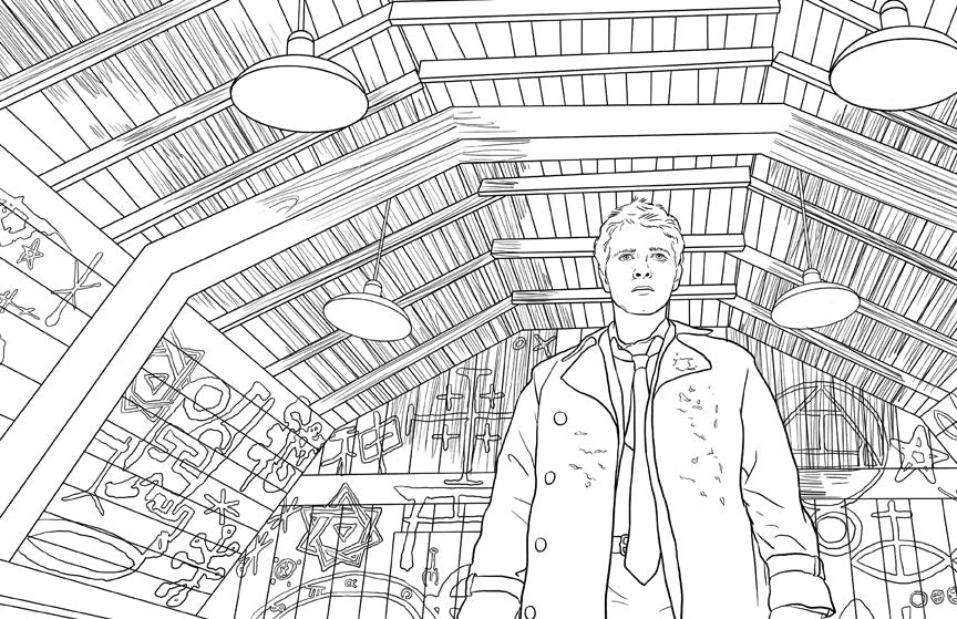 Supernatural: The Official Coloring Book inside page 2