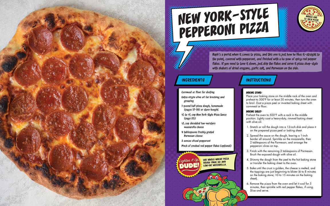 Teenage Mutant Ninja Turtles Pizza Cookbook inside page 1