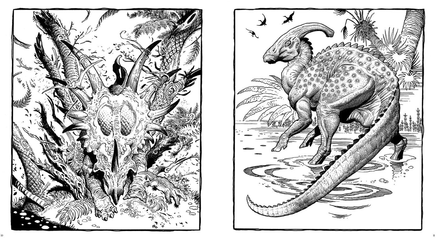 Dinosaurs: A Coloring Book by William Stout inside page 1