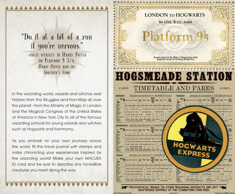 J.K. Rowling's Wizarding World: Travel Journal inside page 2
