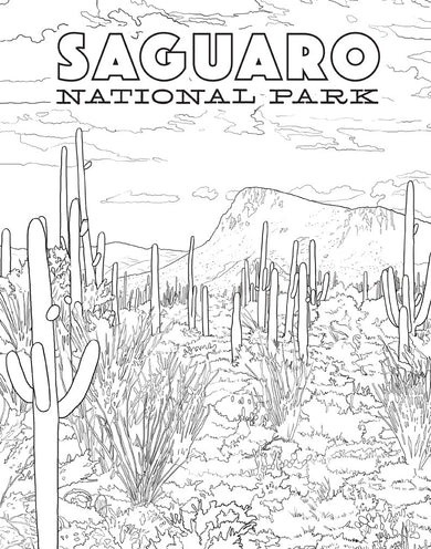 National Parks Poster Coloring Book inside page 3