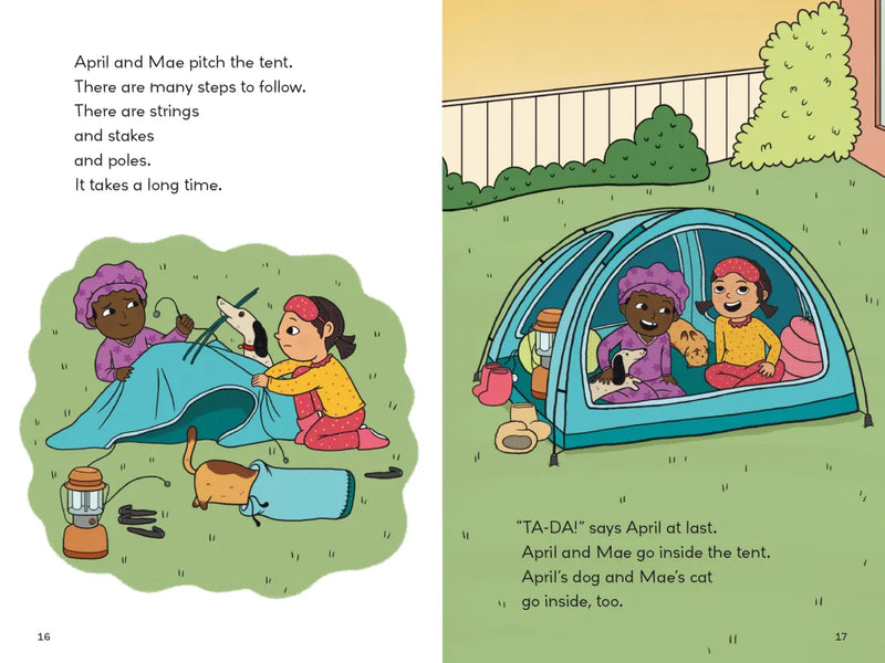 April & Mae and the Sleepover US - Hardback