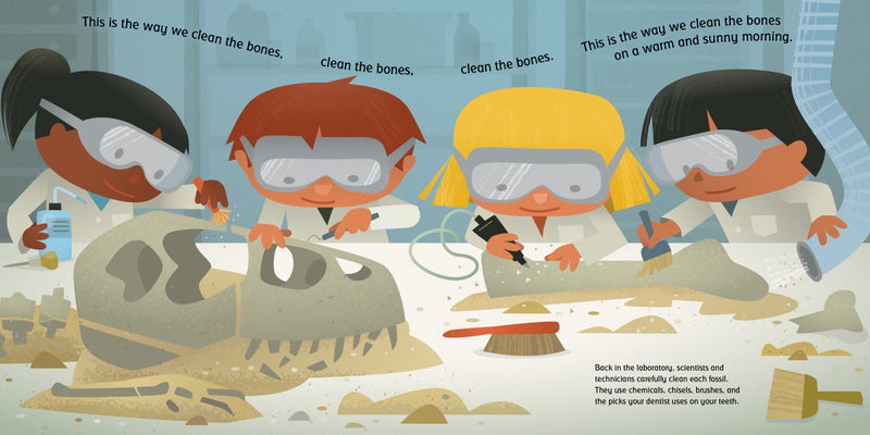 Here We Go Digging for Dinosaur Bones US - Board book