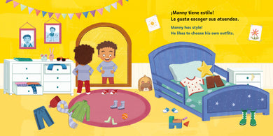 Manny y el tiempo hacen juego / Manny Matches the Weather (SPANISH BILINGUAL EDITION) interior 3 (ISBN 9781623546748)