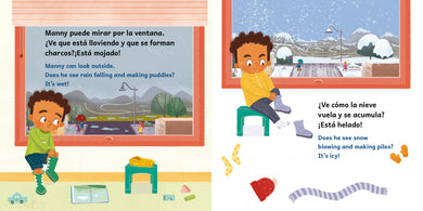 Manny y el tiempo hacen juego / Manny Matches the Weather (SPANISH BILINGUAL EDITION) interior 2 (ISBN 9781623546748)