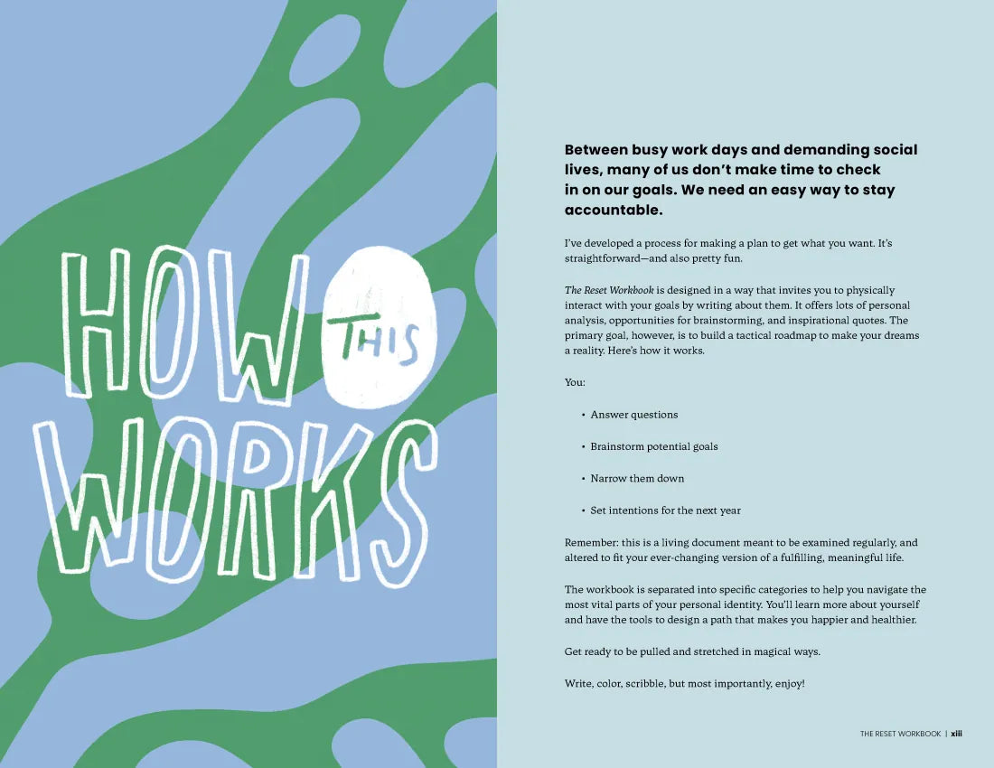 The Reset Workbook US - Diary or journal