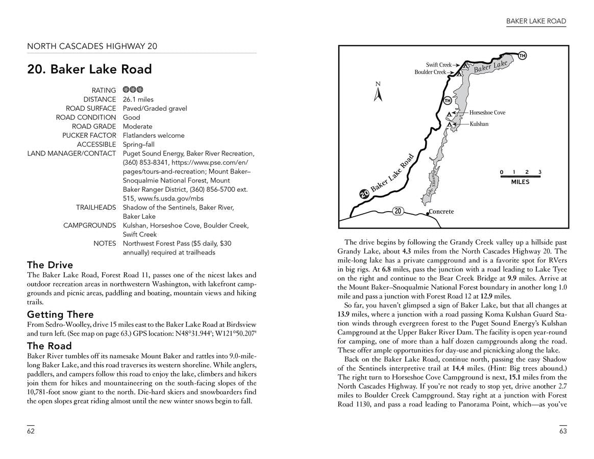 Wild Roads Washington, 2nd Edition US - Paperback / softback