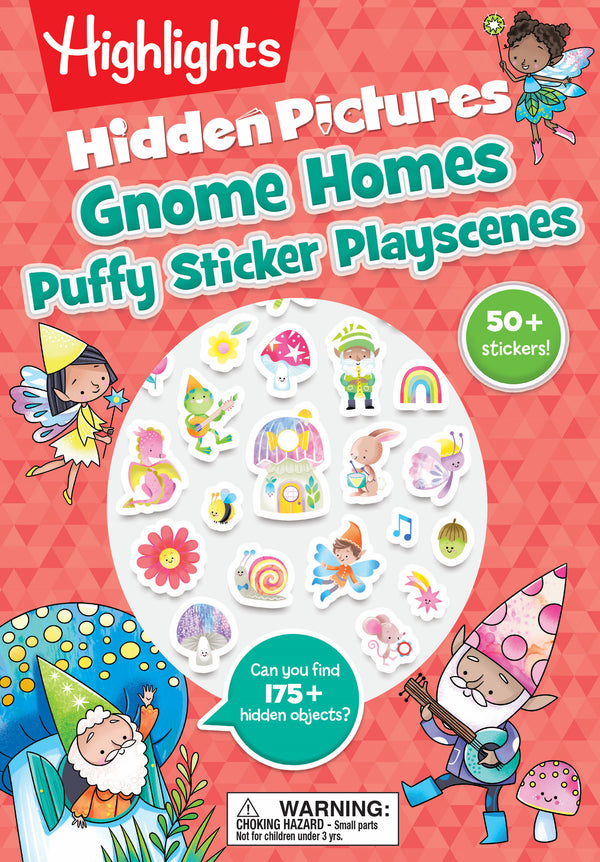 Gnome Homes Hidden Pictures Puffy Sticker Playscenes-Children’s interactive and activity books and kits-買書書 BuyBookBook