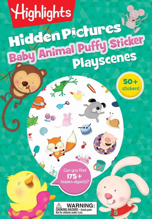 Baby Animal Hidden Pictures Puffy Sticker Playscenes