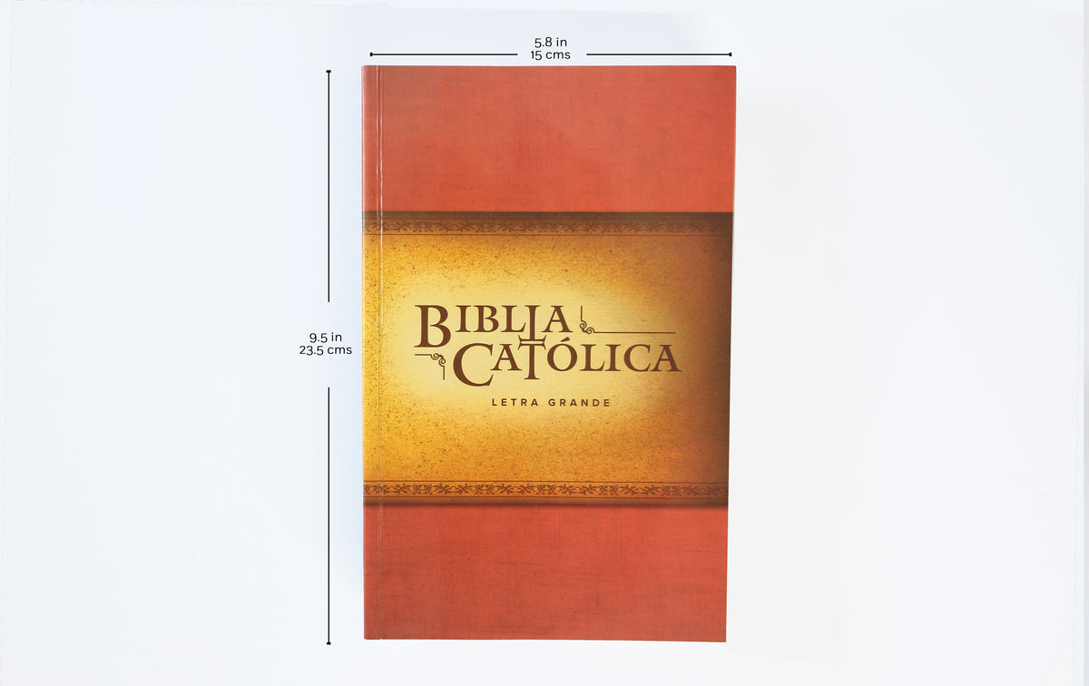La Biblia Católica: Tapa blanda, tamaño grande, letra grande. Rústica, roja / Catholic Bible interior 3 (ISBN 9781644730133)