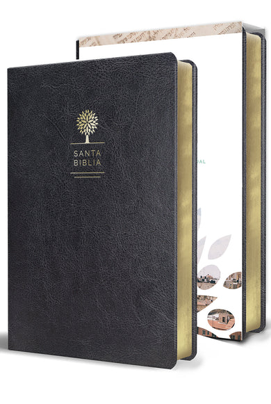 Biblia Reina Valera 1960 letra grande. Símil piel color negro, tamaño manual / Spanish Holy Bible RVR 1960. Handy Size, Large Print, Black Leathersoft cover (ISBN 9781644730997)