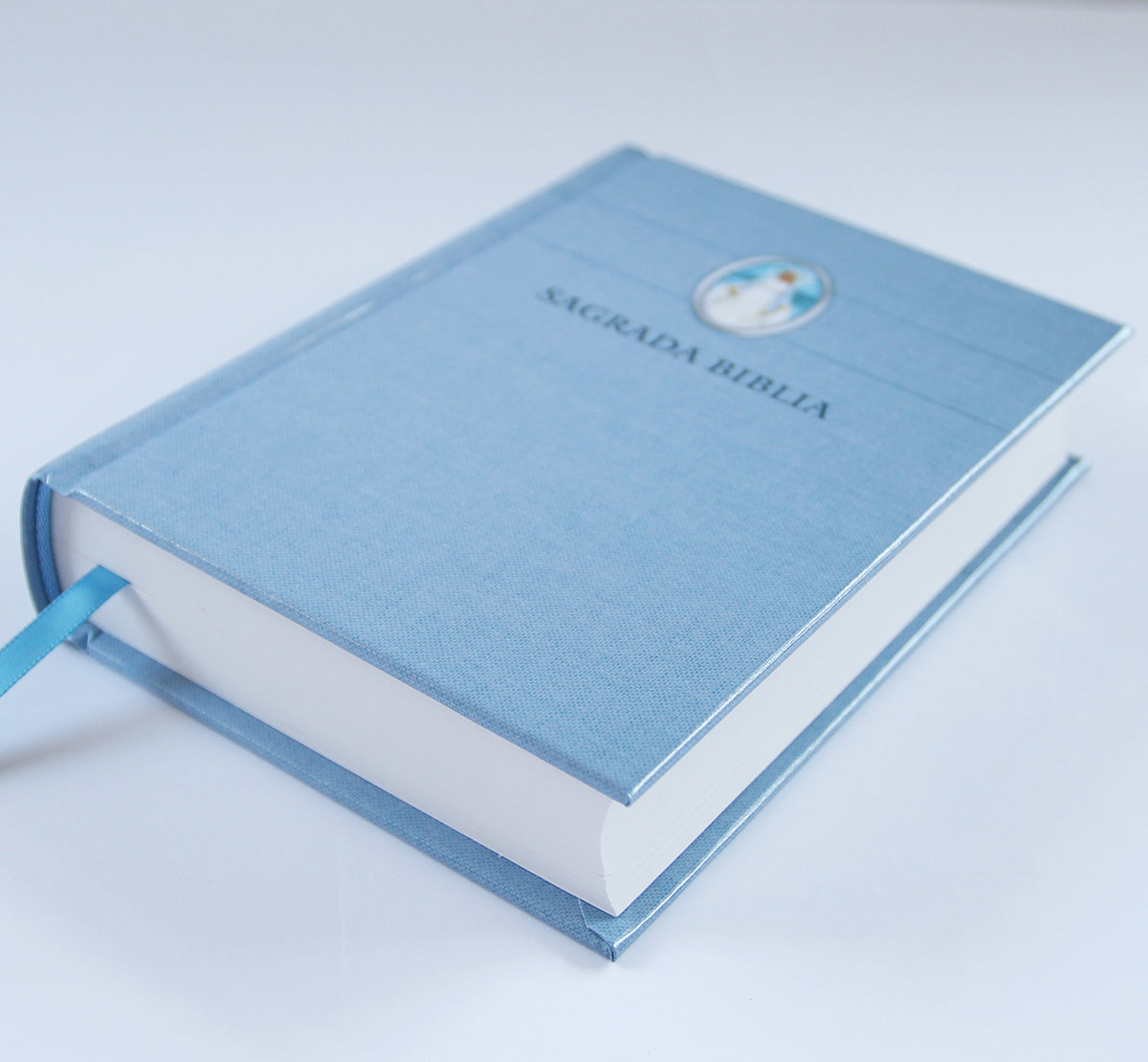 Biblia Católica en español con Virgen Milagrosa en cubierta / Catholic Bible in Spanish Hardcover, Blue interior 3 (ISBN 9781644731642)