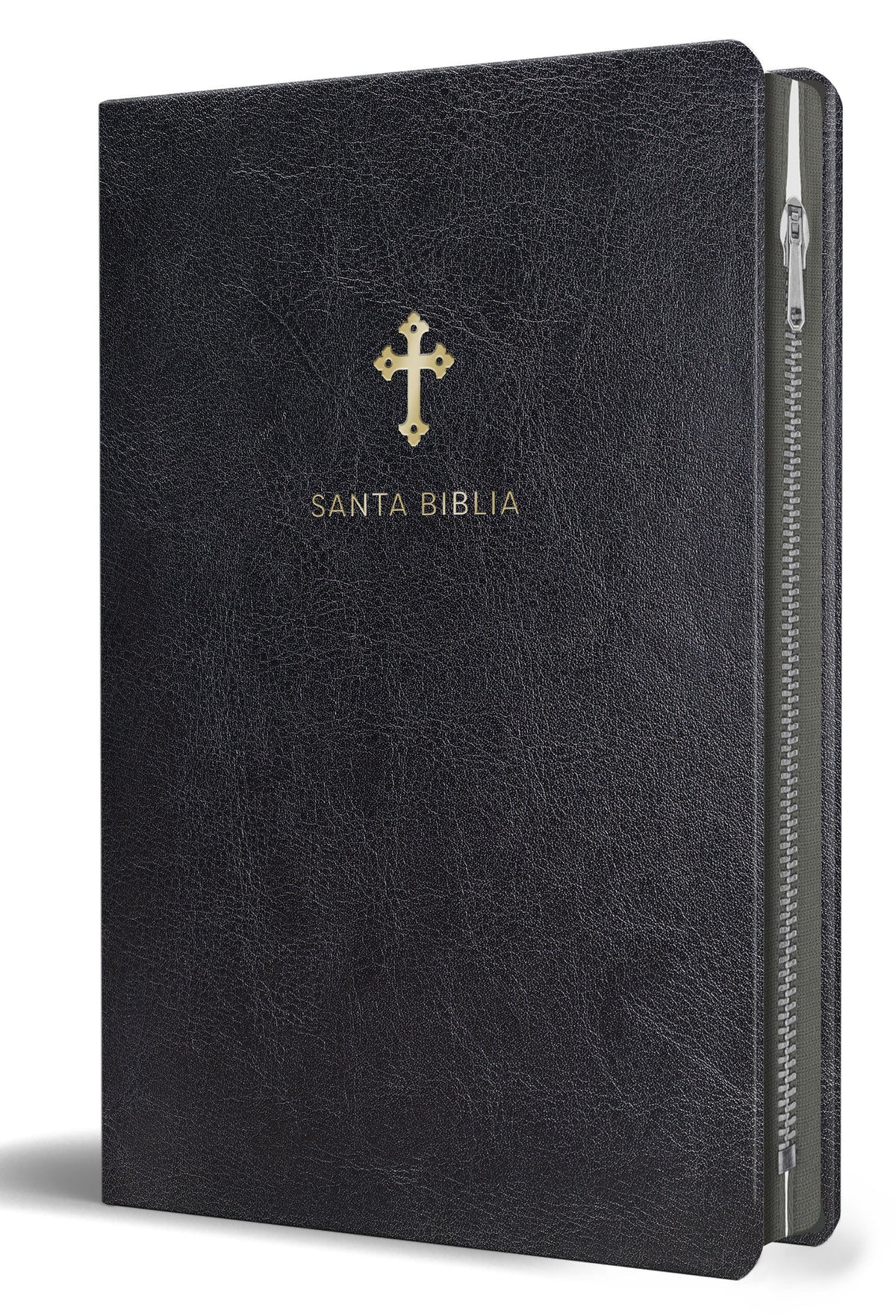 Biblia Reina Valera 1960 Tamaño grande, letra grande piel negra con cremallera / Spanish Holy Bible RVR 1960 Large Size Large Print Black Leather with Zipper cover (ISBN 9781644732199)