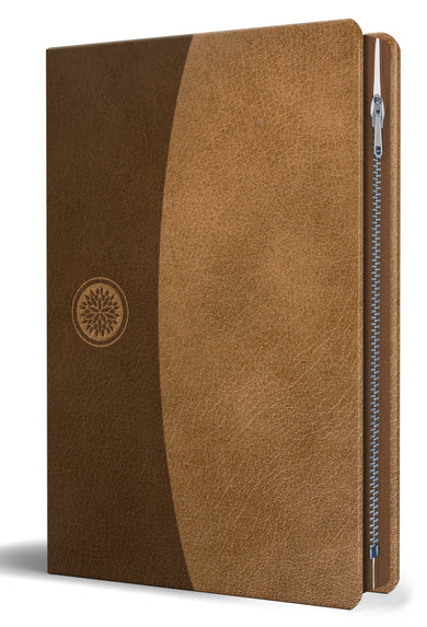 Biblia Reina Valera 1960 Tamaño grande, letra grande piel canela con cremallera / Spanish Holy Bible RVR 1960. Large Size Large Print Brown Leather with Zipper cover (ISBN 9781644732205)