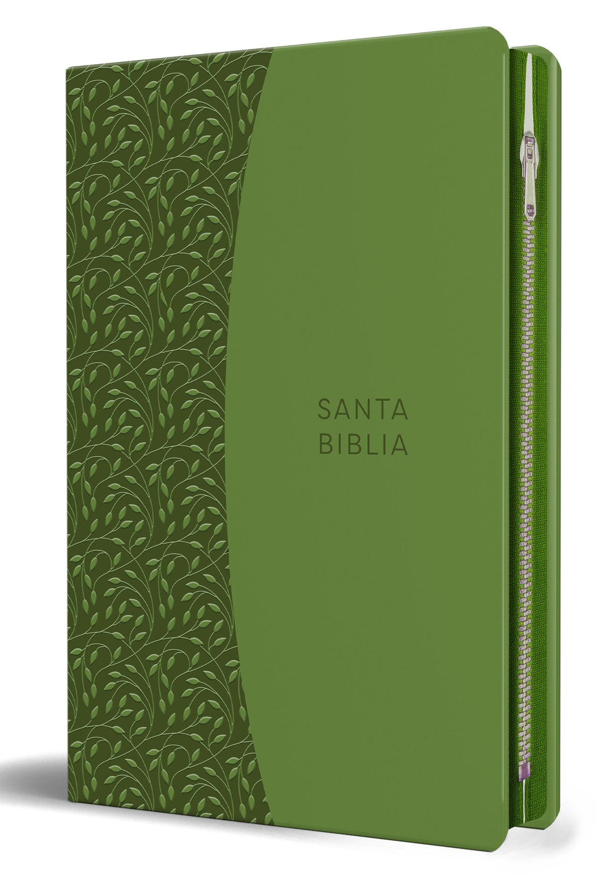 Biblia Reina Valera 1960 Tamaño grande, letra grande piel verde con cremallera / Spanish Holy Bible RVR 1960. Large Size, Large Print Green Leather with Zippe cover (ISBN 9781644732212)