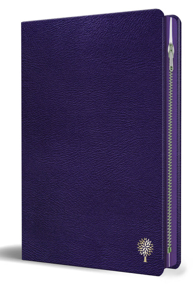 Biblia Reina Valera 1960 Tamaño grande, letra grande piel morada con cremallera / Spanish Holy Bible RVR 1960 Large Size Large Print Purple Leather with Zipper cover (ISBN 9781644732229)