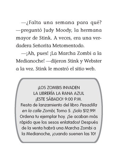 Stink y la Marcha Zombi a la Medianoche / Stink and the Midnight Zombie Walk interior 5 (ISBN 9781644733561)