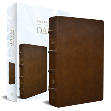 RVR 1960 Biblia de estudio Dake, tamaño grande, piel marrón / Spanish RVR 1960 Dake Study Bible, Large Size, Brown Leather cover (ISBN 9781644733660)