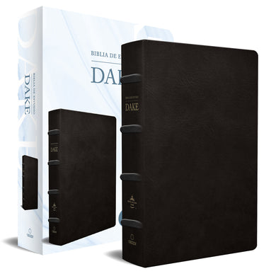 RVR 1960 Biblia de estudio Dake, tamaño grande, piel negra / Spanish RVR 1960 Dake Study Bible, Large Size, Black Leather cover (ISBN 9781644733677)