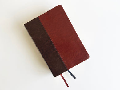 RVR 1960 Biblia de estudio Dake, tamaño grande, piel duotono marrón / Spanish RVR 1960 Dake Study Bible, Large Size, Duotone Brown Leather interior 4 (ISBN 9781644733684)