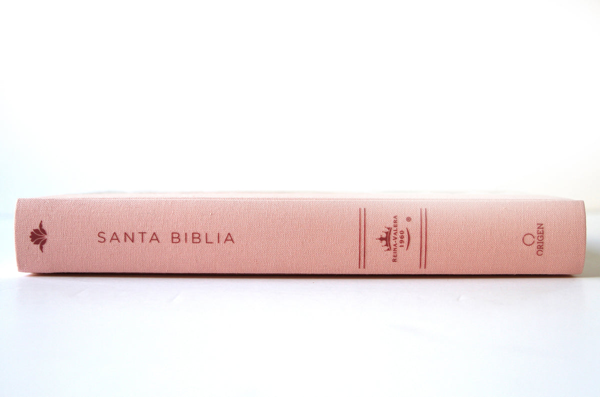 Biblia Reina Valera 1960 letra grande. Tapa Dura, Tela rosada con flores, tamaño manual / Bible RVR 1960. Handy Size, Large Print, Hardcover, Pink interior 1 (ISBN 9781644733875)
