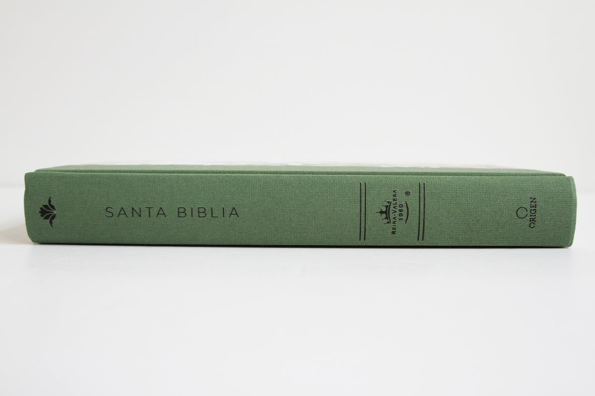 Biblia RVR 1960 letra grande Tapa dura y tela verde con flores tamaño manual / Bible RVR 1960 Handy Size Large Print Hardcover Cloth with Green Floral interior 4 (ISBN 9781644733981)
