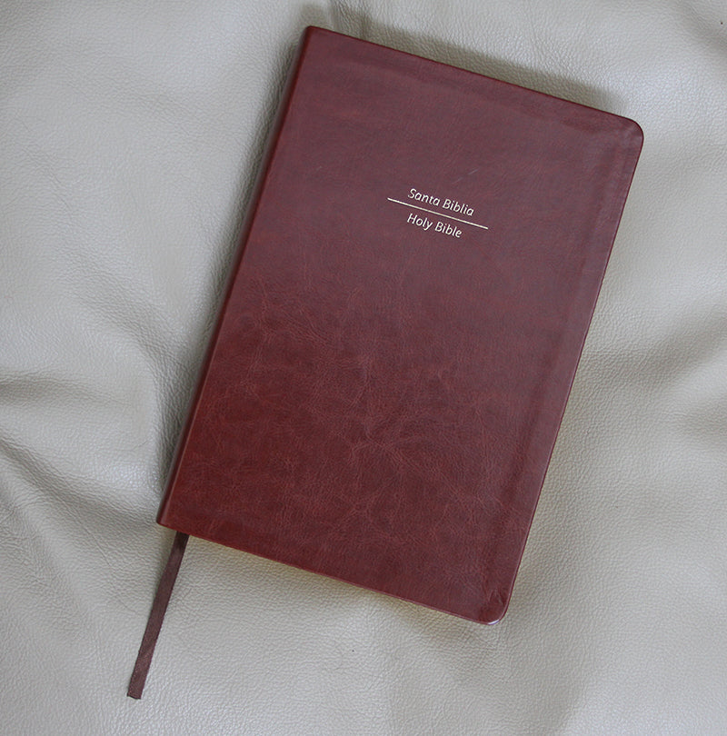 Biblia Bilingüe Reina Valera 1960/ESV Tamaño grande piel marrón / Bilingual Bible RVR60/English Standard Large Size Large Print Leather interior 1 (ISBN 9781644734032)