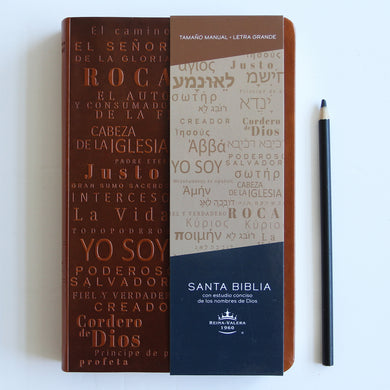 Biblia RVR60 letra grande tamaño manual, simil piel canela con nombres de Dios / Spanish Bible RVR60 Handy Size Large Print Leather soft Brown with Names of Go interior 2 (ISBN 9781644734957)