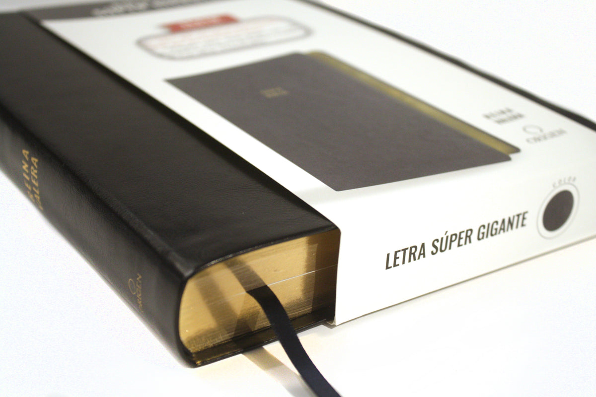 Biblia Reina Valera letra súper gigante, símil piel negro / Spanish Bible Reina Valera Super Giant Print, Black Leathersoft interior 1 (ISBN 9781644735664)