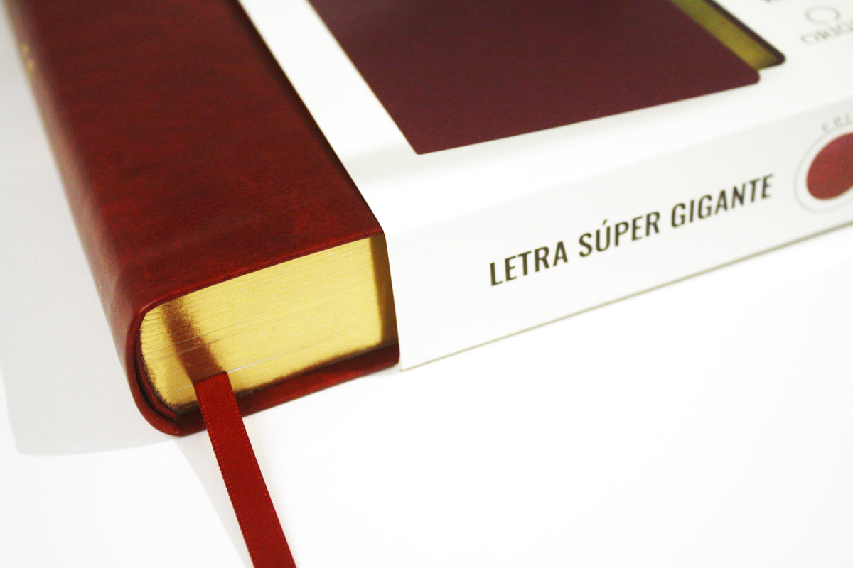 Biblia Reina Valera letra súper gigante, símil piel vinotinto / Spanish Bible Reina Valera Super Giant Print, Burgundy Leathersoft interior 1 (ISBN 9781644735671)
