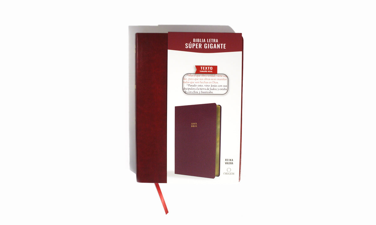 Biblia Reina Valera letra súper gigante, símil piel vinotinto / Spanish Bible Reina Valera Super Giant Print, Burgundy Leathersoft interior 3 (ISBN 9781644735671)