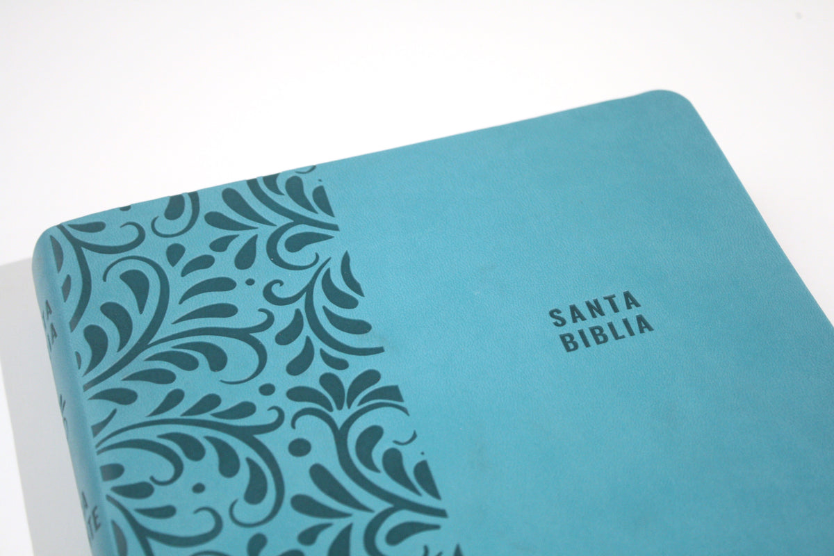 Biblia Reina Valera letra súper gigante, símil piel aguamarina / Spanish Bible Reina Valera Super Giant Print, Aquamarine Leathersoft interior 3 (ISBN 9781644735688)