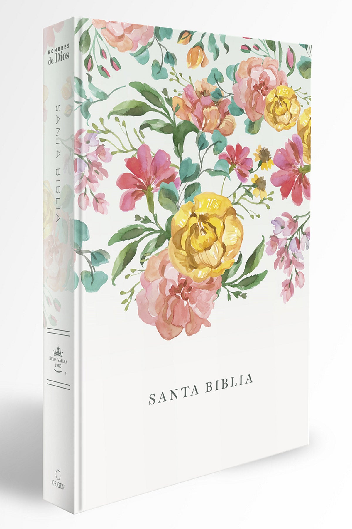 Biblia Reina Valera 1960 tamaño manual, tapa dura, flores rosadas / Spanish Bible RVR 1960 Handy Size, LP, HC, pink flowers cover (ISBN 9781644737149)