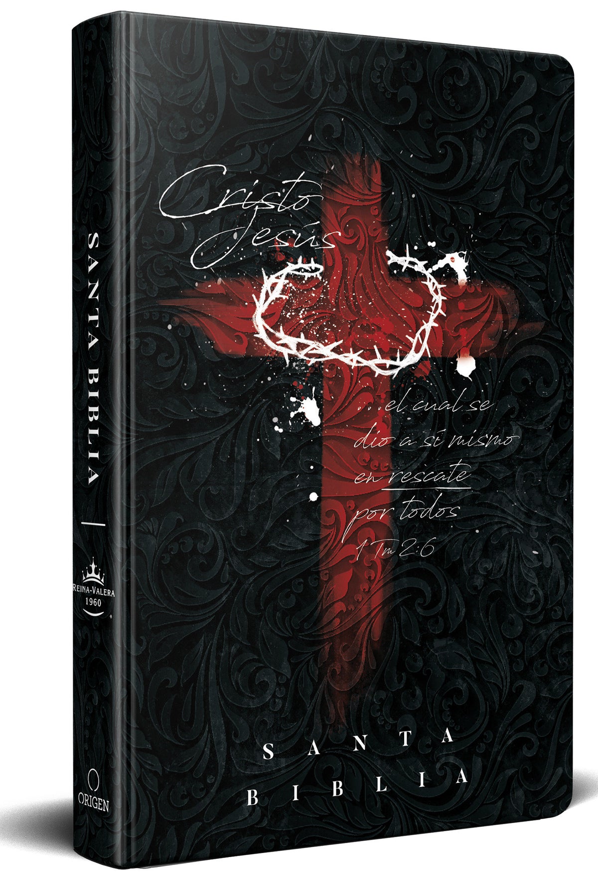 Biblia RVR 1960 letra grande tamaño manual, tapa dura cruz con corona / Spanish Bible RVR 1960 Handy Size Large Print Hardcover cross and crown cover (ISBN 9781644737712)