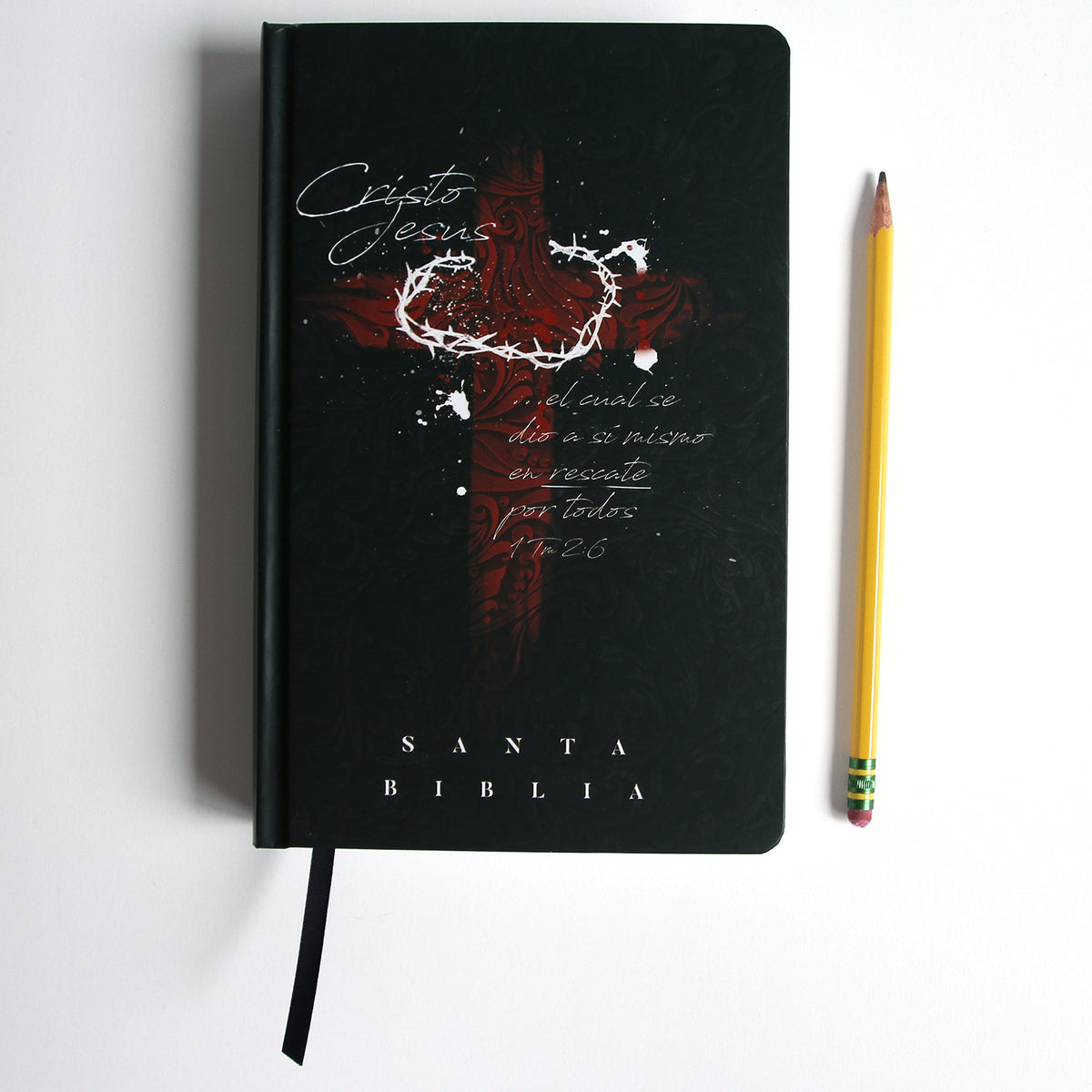 Biblia RVR 1960 letra grande tamaño manual, tapa dura cruz con corona / Spanish Bible RVR 1960 Handy Size Large Print Hardcover cross and crown interior 2 (ISBN 9781644737712)