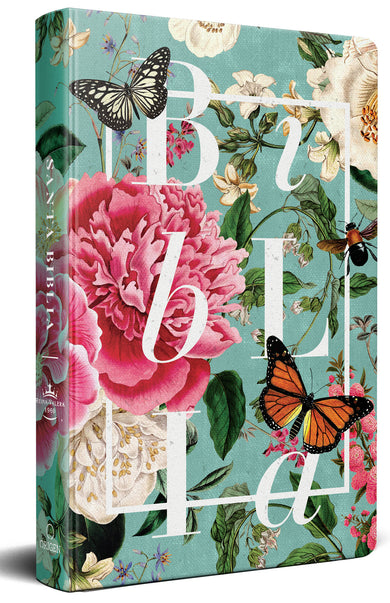 Biblia RVR 1960 letra grande tamaño manual, tapa dura Jardin de flores / Spanish Bible RVR 1960 Handy Size Large Print Hardcover Garden of Flowers cover (ISBN 9781644737736)
