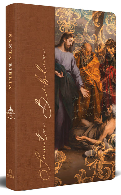 Biblia RVR 1960 letra grande, tamaño manual, tapa dura de tela Jesús sana / Spanish Bible RVR 1960 Handy Size Large Print Hardcover Cloth Jesus Heals cover (ISBN 9781644737750)